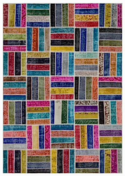 Apex Patchwork Unique Multi Naturel 31316 200 cm X 280 cm