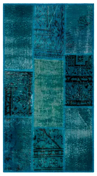 Apex Patchwork Halı Turkuaz 26182 80 x 150 cm