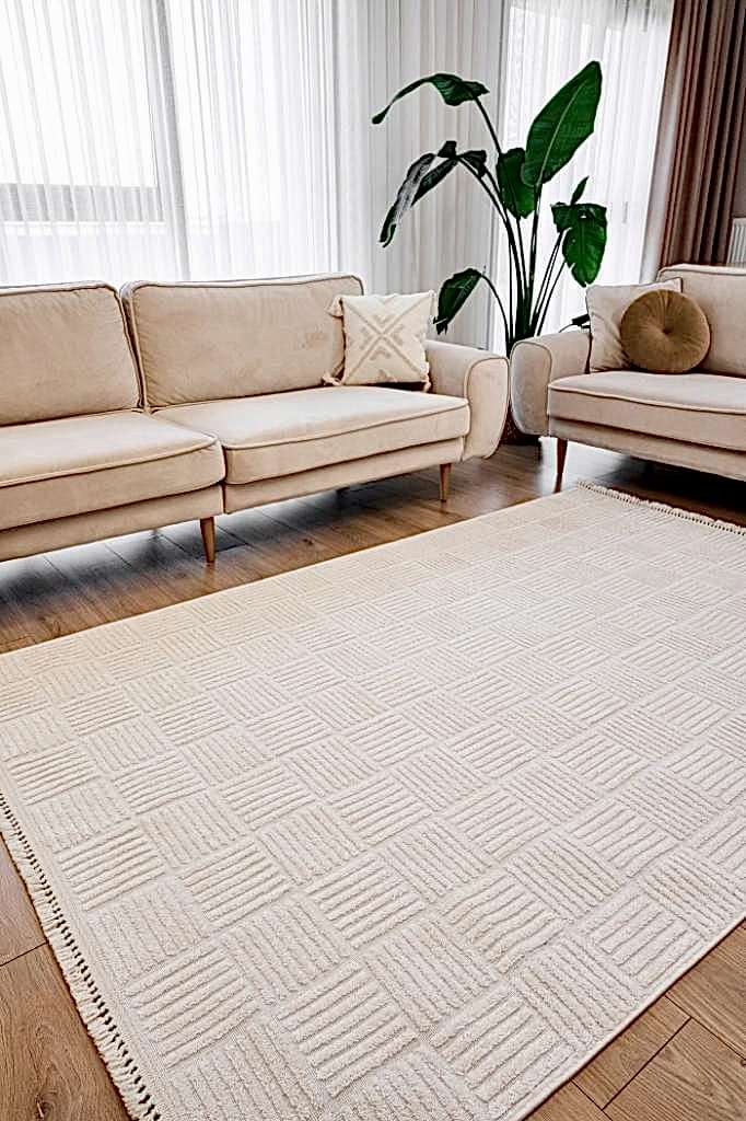 Anemon 6821 Beyaz - Dekoratif Halı