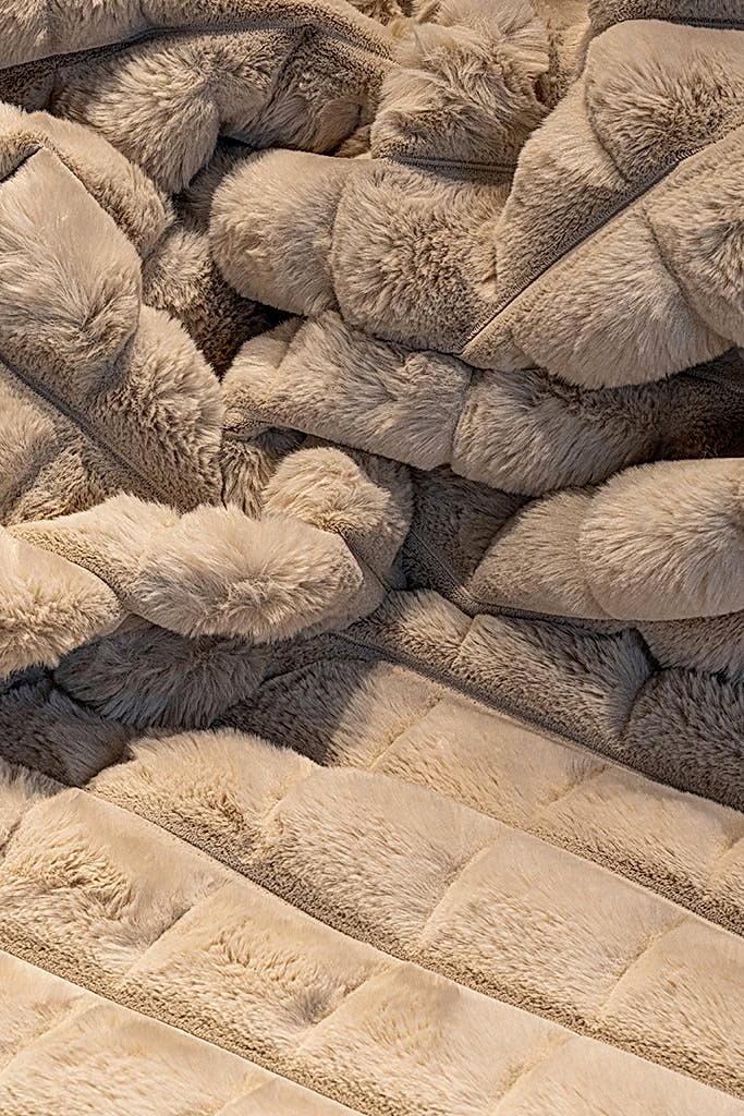 Diamante Kesme Halı (Özel Ölçü) - 7003 Bej