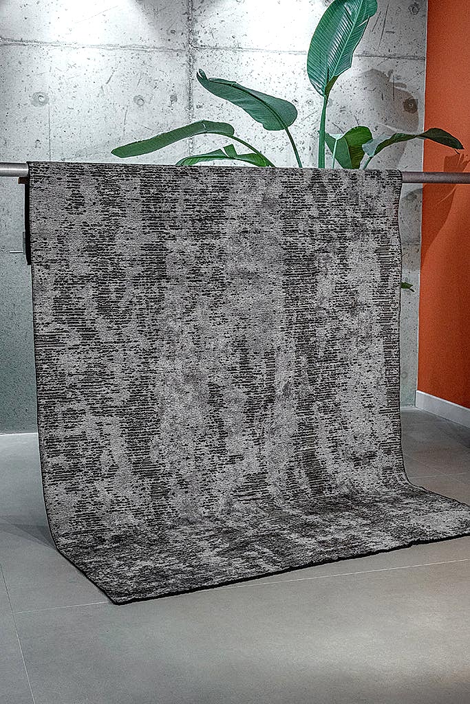 Hare Premium 1341 Krem - Koyu Gri - Makine Halısı