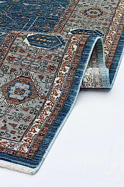 Heriz 8216 Mavi - Makine Halısı