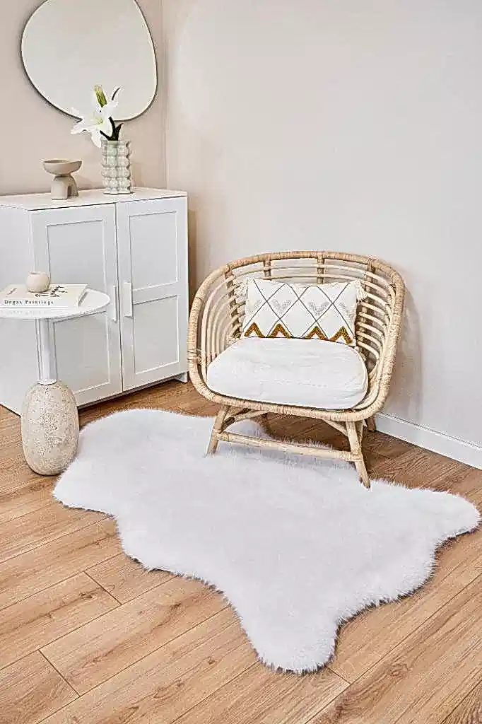 Reiki Beyaz - Dekoratif Halı