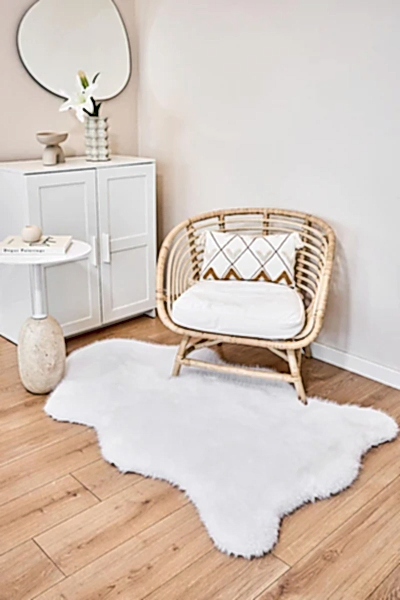 Reiki Kesme Halı (Özel Ölçü) - Beyaz