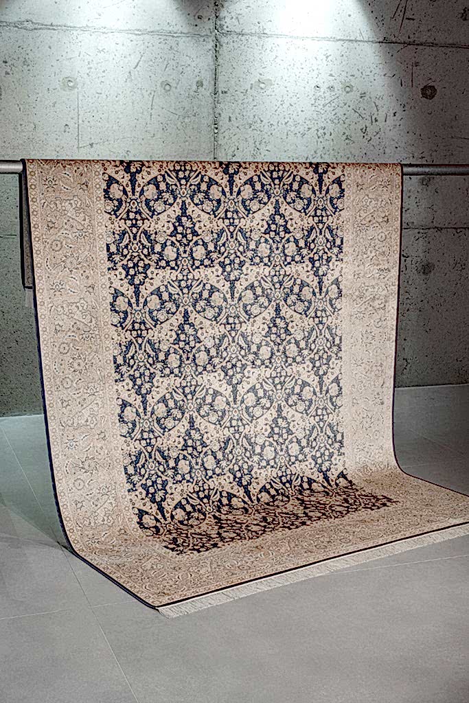 Vendome Palace 5461 Lacivert Krem - Makine Halısı