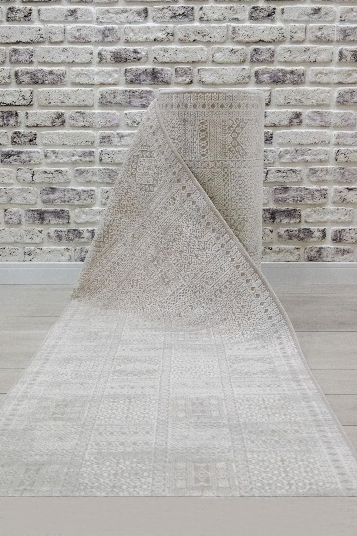 Vivaldi Kesme Halı (Özel Ölçü) - 9761 Beyaz