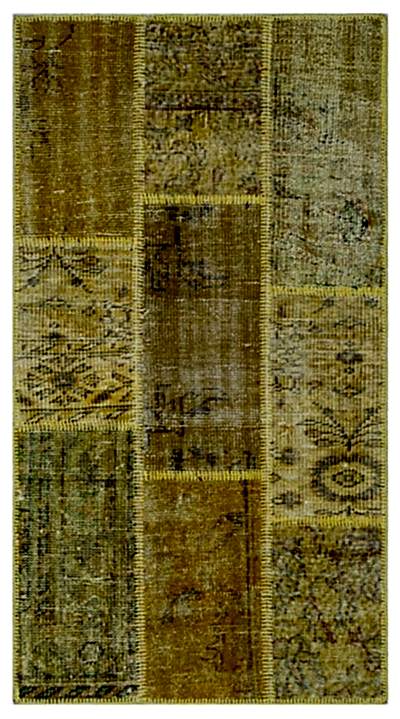 Apex Patchwork Halı Sarı 26199 80 x 150 cm