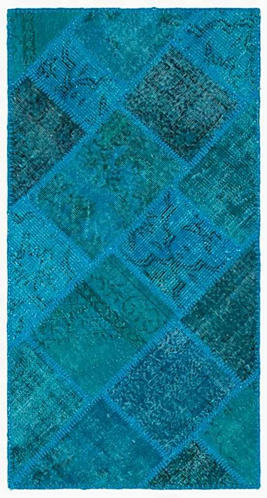 Apex Patchwork Halı Turkuaz 25073 80 x 150 cm