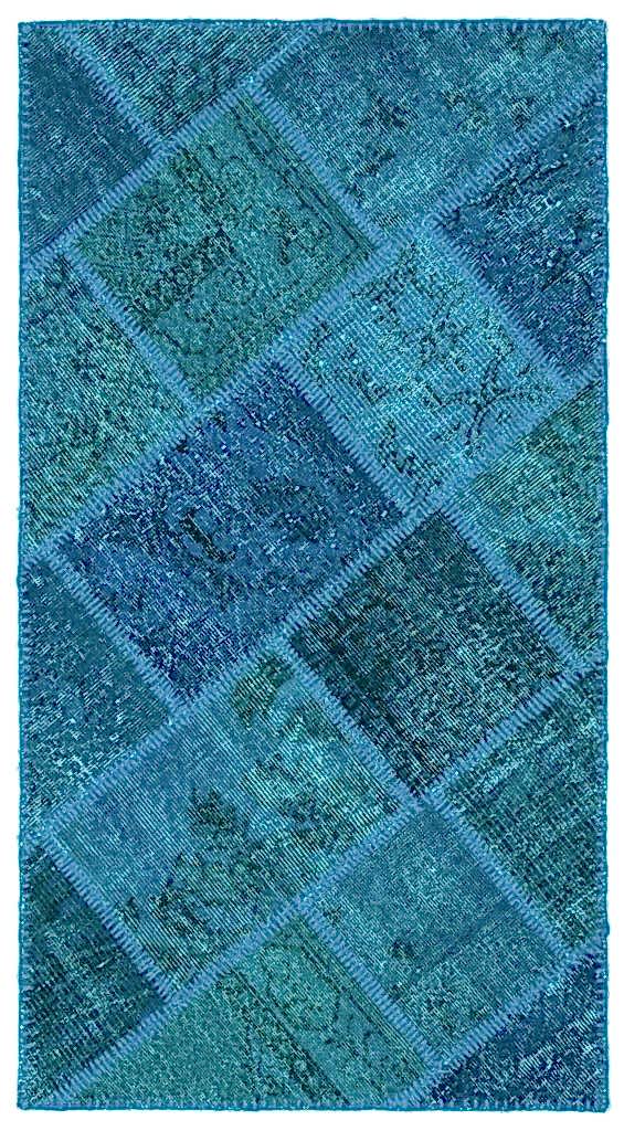 Apex Patchwork Halı Turkuaz 25077 80 x 150 cm