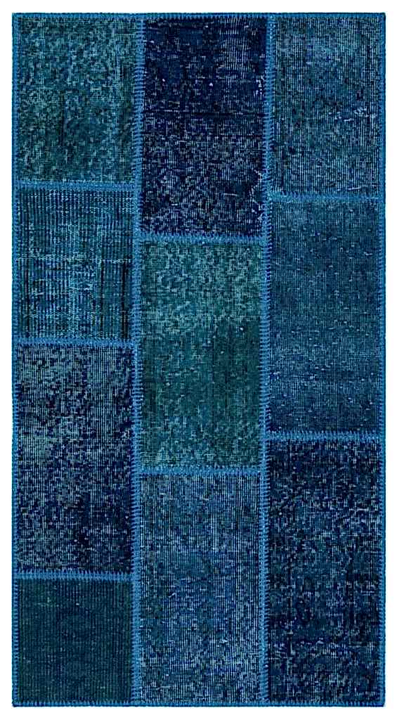 Apex Patchwork Halı Turkuaz 25967 80 x 150 cm