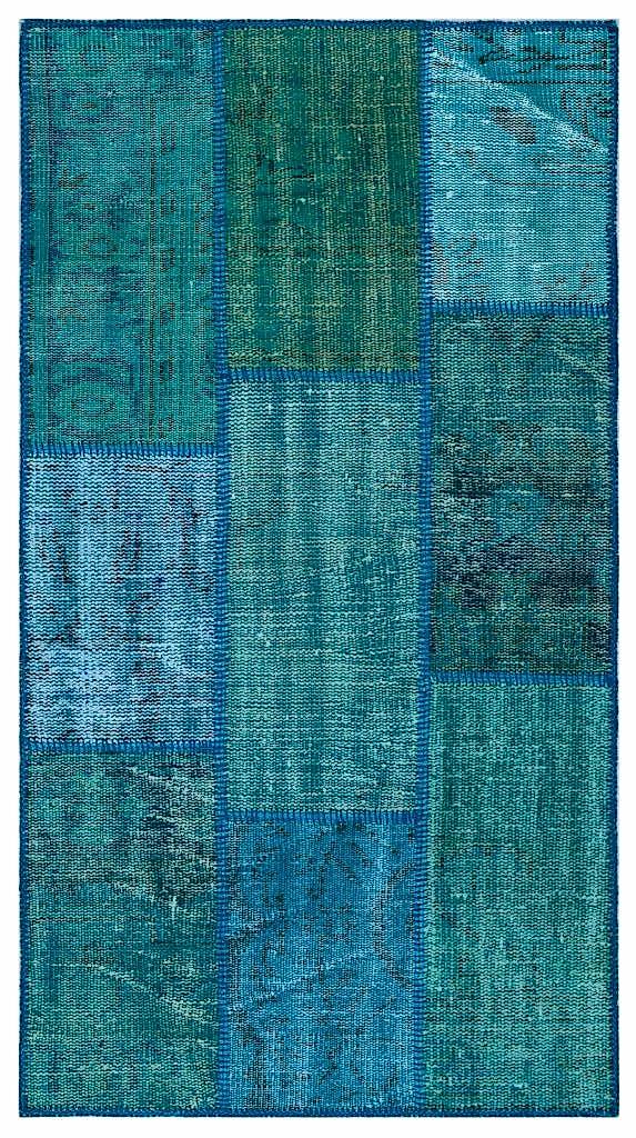 Apex Patchwork Halı Turkuaz 25968 80 x 150 cm