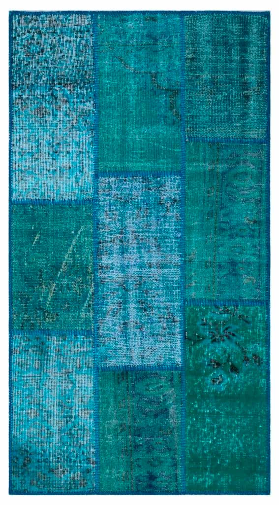 Apex Patchwork Halı Turkuaz 25977 80 x 150 cm