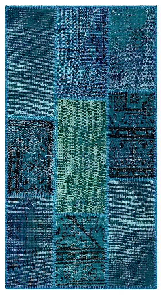 Apex Patchwork Halı Turkuaz 26182 80 x 150 cm