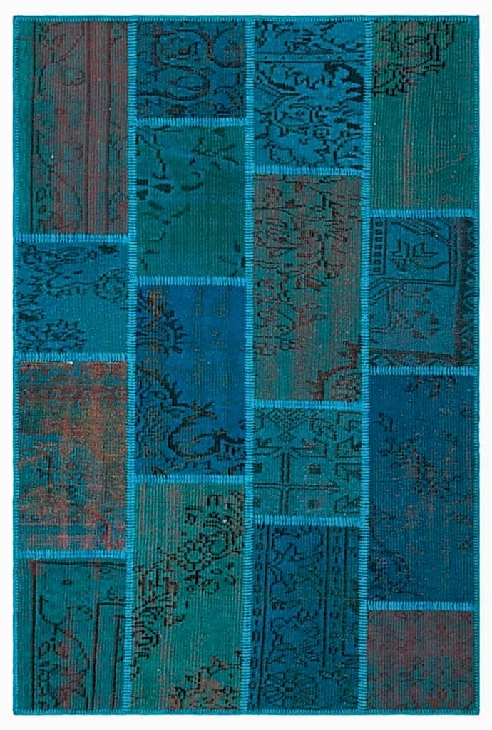 Apex Patchwork Halı Turkuaz 26543 120 x 180 cm