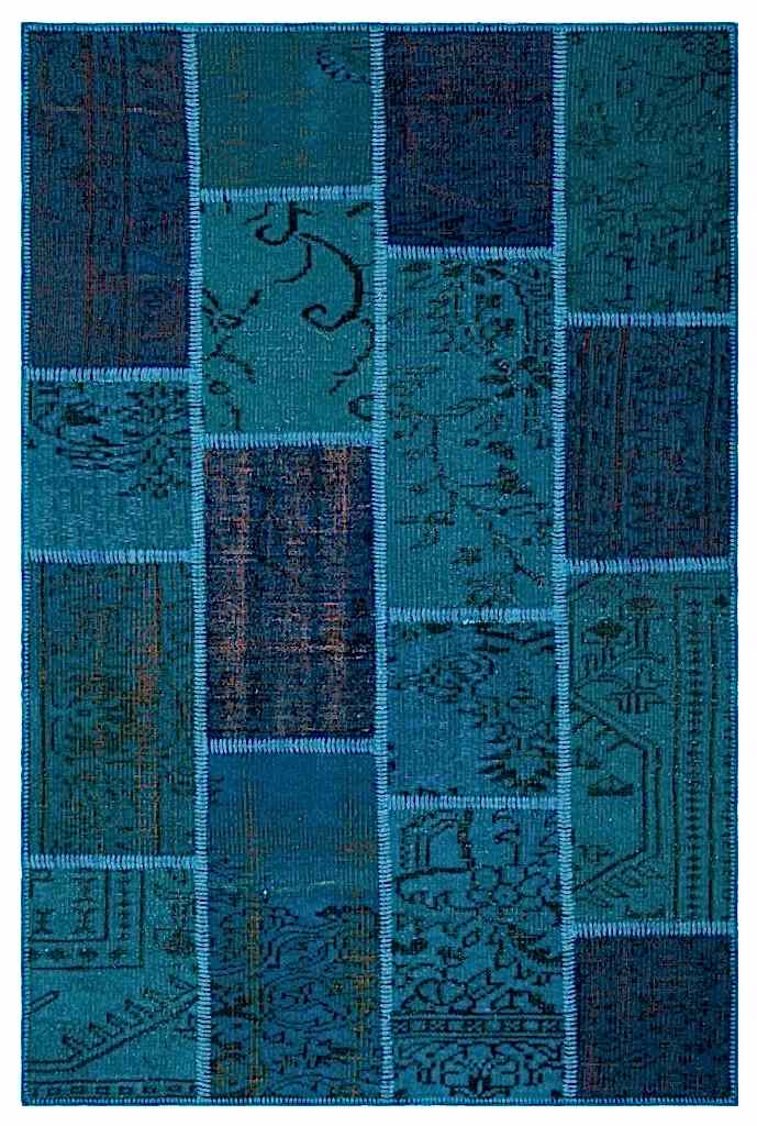 Apex Patchwork Halı Turkuaz 26547 120 x 180 cm