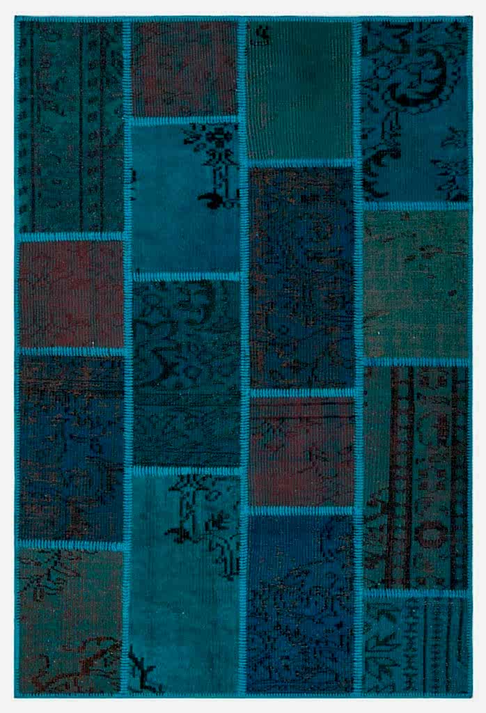 Apex Patchwork Halı Turkuaz 26694 120 x 180 cm