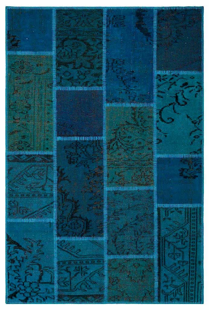 Apex Patchwork Halı Turkuaz 26697 120 x 180 cm