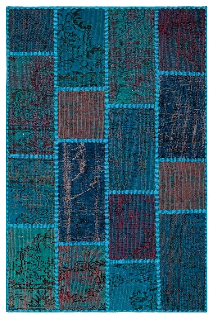 Apex Patchwork Halı Turkuaz 26723 120 x 180 cm