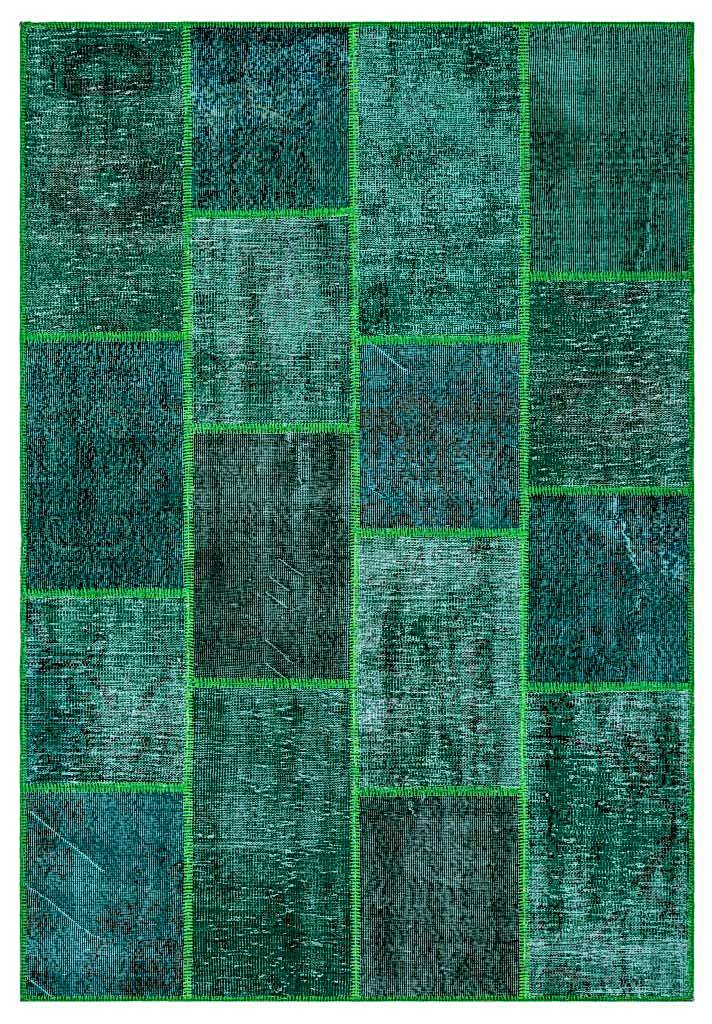 Apex Patchwork Halı Yeşil 26465 160 x 230 cm