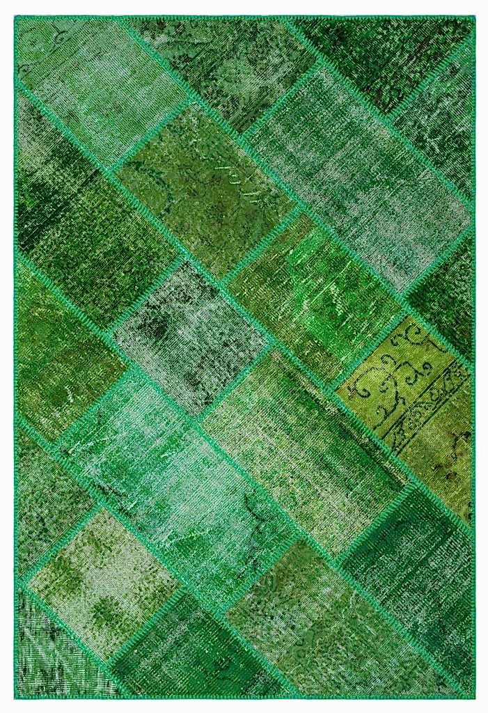Apex Patchwork Halı Yeşil 26637 120 x 180 cm