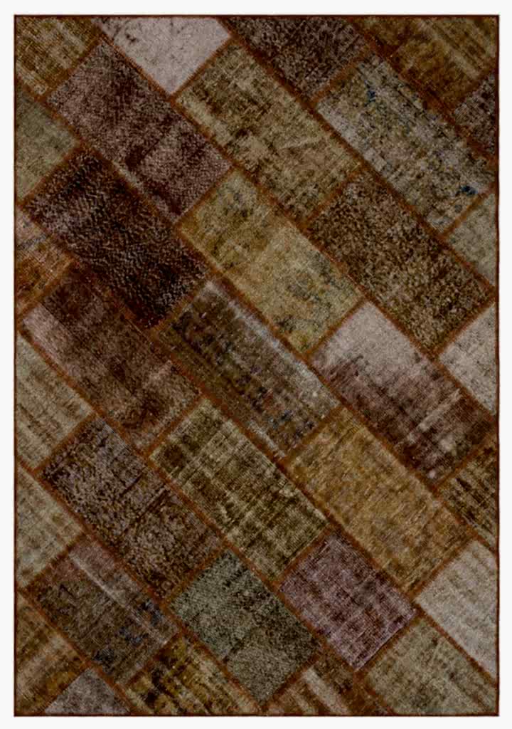 Apex Patchwork Unique Kahve 31292 160 x 230 cm