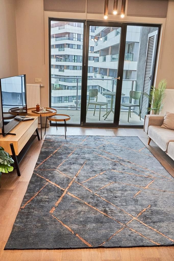 Hare Premium 1311 Anrasit-Kiremit - Makine Halısı