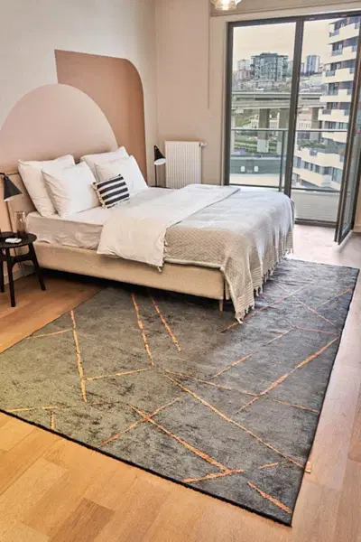 Hare Premium 1311 Anrasit-Kiremit - Makine Halısı