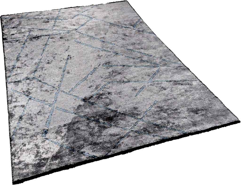 Hare Premium 1312 Açık Gri - Mavi - Makine Halısı