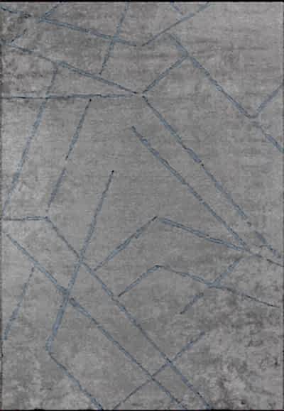 Hare Premium 1312 Açık Gri - Mavi - Makine Halısı