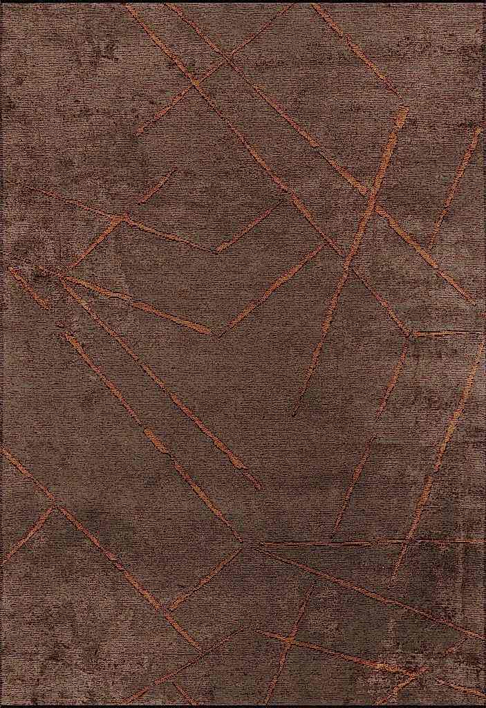 Hare Premium 1313 Kahve-Kiremit - Makine Halısı